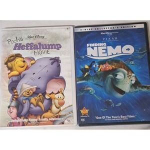Disney Pooh Heffalump Movie + Finding Nemo 2 Disc Collector DVD Lot
